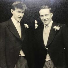 Barry with his brother Jeff in1956. It was my dad Jeff's wedding day. 