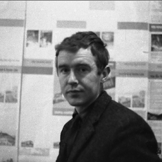 Barry in the Graphic Design studio at the RCA