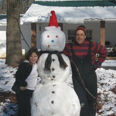 Barry & Jordan & snowman