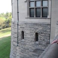 Looking through photos of our trip to the Biltmore and I noticed Barry's hand on the wall.  He had amazing hands.