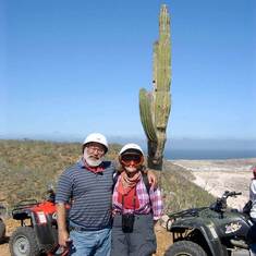 Barry and Ev on four wheeler trip in desert at Los Cabos summer 2003