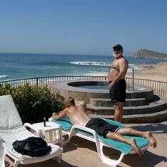 Barry and Aaron at Los Cabos Resort, Baja California. June 2003