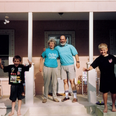Aaron and Jared with Barry and Lorene, Darien GA summer 1992