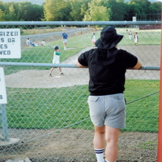 Barry coaching Aaron's Little League 1992