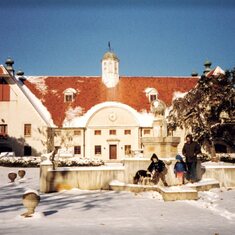By the Turkey Fountain on Sapelo Island after a winter snow. 1989