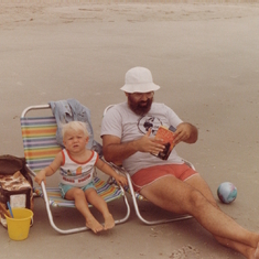 Aaron and Barry on Nannygoat Beach on Sapelo Island, summer 1984