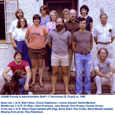 The University of Georgia Marine Institute faculty and staff in 1982