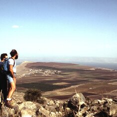 Barry and Miriam Edel on the Horns of Hattin above Lake Kinneret summer 1980