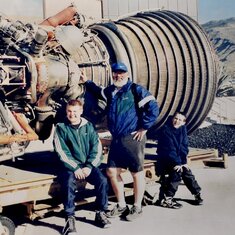 Barry loved being a father and traveling with Aaron and Jared - here at the Houston Space Center 