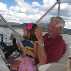 Papa & Chloe, Lake Dillon Boat Ride