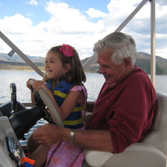 Papa & Chloe, Lake Dillon in Colorado Boat Ride