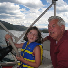 Papa & Aurora, Lake Dillon in Colorado Boat Ride