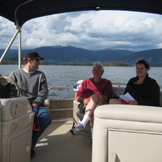 Rich, Dad & Chaille, Lake Dillon in Colorado Boat Ride