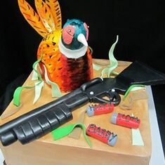 Pheasant Cake in all it's glory  - Barry's 70th Birthday Party!