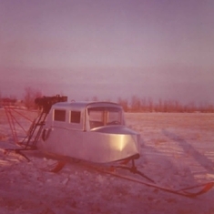 snowmobile built by Grandpa and Donnie