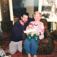 Barry with his Grandma Dayton.