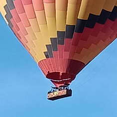 Barry loved hot air balloons. 14 to 16 balloons almost every day. Lake Pleasant Arizona