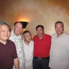 Barry, Bruce, Rob, Gene and Roland at Rob's Birthday Party