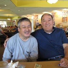 Barry and Gene Having Breakfast at Denny's