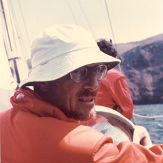 Barry sailing at Santa Cruz  fall 1972