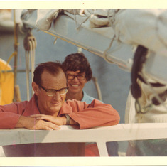 Barry & Jean - sailing Fall 1974