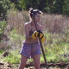 Tree planting - it's getting hot! (May 2003)