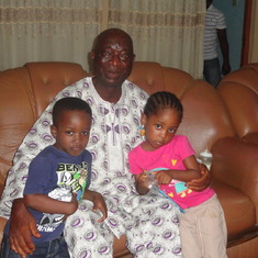 Asiwaju with Ayomide and Tobiloba
