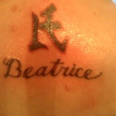 My daughter got her grandmothers name tattooed on her in remembrance of her...What a sweetheart....
