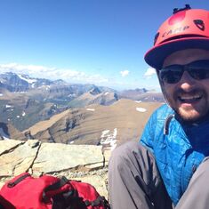 Beau at the top of Mt Siyeh, Glacier National Park
