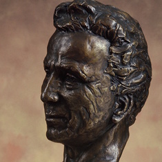Self portrait bust commissioned by Ben's former residents now residing at Parkland Hospital