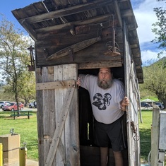 The outhouse at Bate's Nut Farm