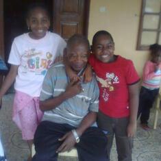 Grandpa,Bawak  and Mpanyor (grand children}