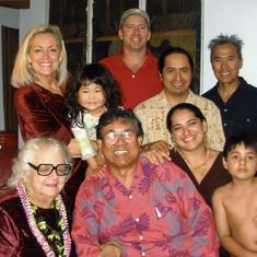 2007 Year End Party, Haiku Gardens (front): Benji, Ric, Haji, and Kaleo; (back) Brenda, daughter, Emily, Peter Bennington,  Bolivar Lopez, Kenny Endo