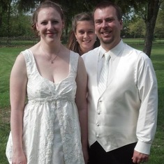 Jaclyn Emily and Keith on Wedding Day May 18th