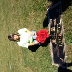 Aunt Darlene by your grave side 2013