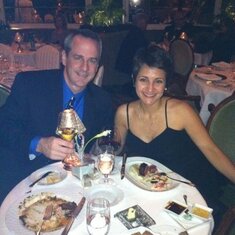 Bernadette and me at the Polo Lounge at The Beverly Hills Hotel. January 2011.
