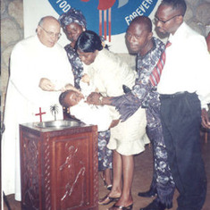 baptism of son, Pryde