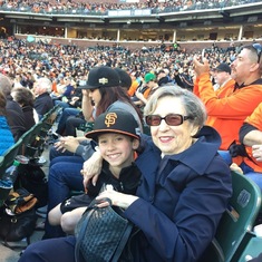 Grandma became a SF Giants fan cheering them to 3 World Series victories but mostly liked the hot chocolate