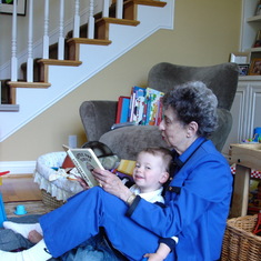 Grandma loves to read to Ryan, and he just loves Grandma