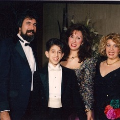Simon, Joey, Bertha, and Dina at Joey's Bar Mitzvah