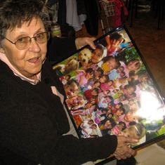 Mom with collage Angelique made