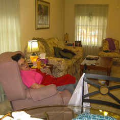 Thanksgiving 2008 - she looks pooped, but she loved cooking in her home.