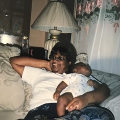 Mom with grandson, Gabriel 