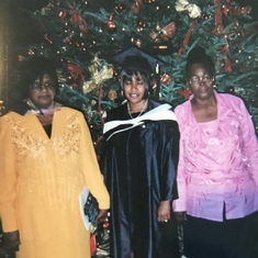 Mom, me, and God mother at my college graduation