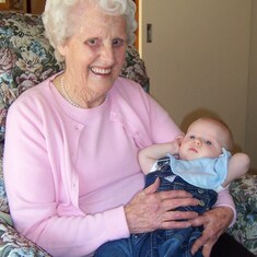 With great grandson Zac (Sept 2007)