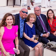 Celebrating Kacy and Shelby in Mexico. (Tricia, Ben, Betty, Kevin, Emily) . 