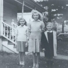 Mom with her sisters, Carole & Dorothy in West Lima, WI (1939)