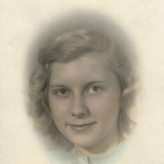 Mom's P.J. Jacobs High School photo (1944-47)