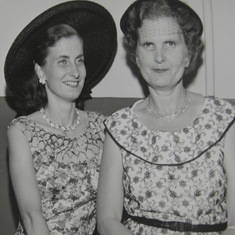 Mary Elizabeth Clayton Harris Hillery and Mary Blanch Harlan Clayton ca 1958