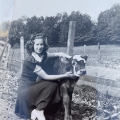 Betty on the farm in Shiloh